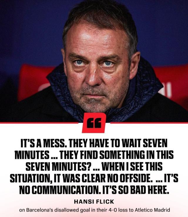 球天下体育官网-弗利克巴萨生涯最惨一败，手工越位线划掉巴萨进球